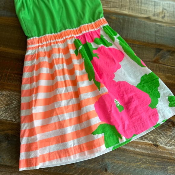 🌴🌺🌴Lilly Pulitzer Strapless Dress Fleur Neon Sunrise - NWOT!! 🌺🌴🌺 - Picture 7 of 16
